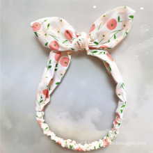 Custom Baby Girl Kids Child Cute Mini Colorful Headband Fabric Cotton Knot Bow Hairband